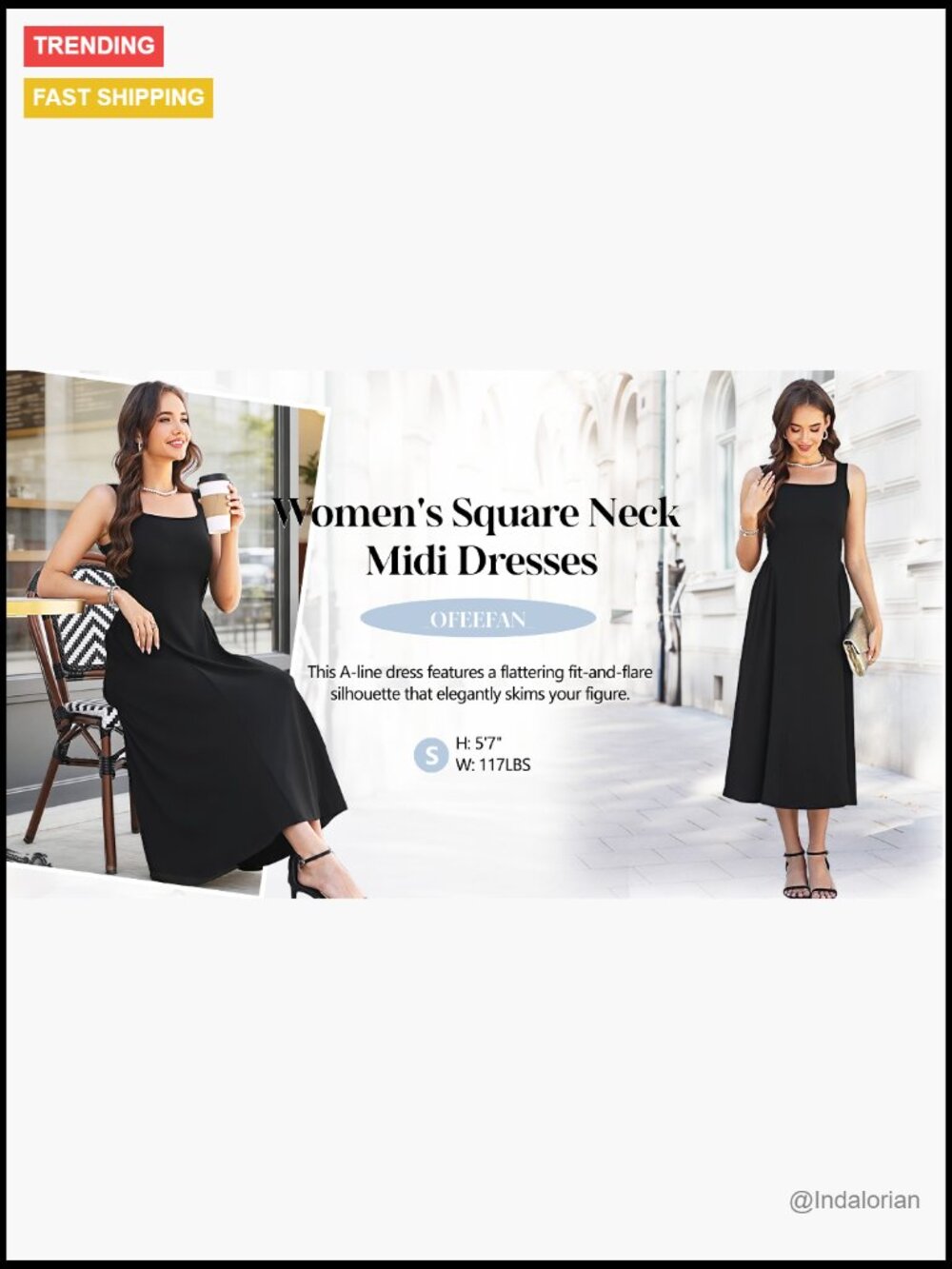 Square Neck Corset A-Line Maxi Dress with Ruffle Ruched Waist - Picture 6 of 7